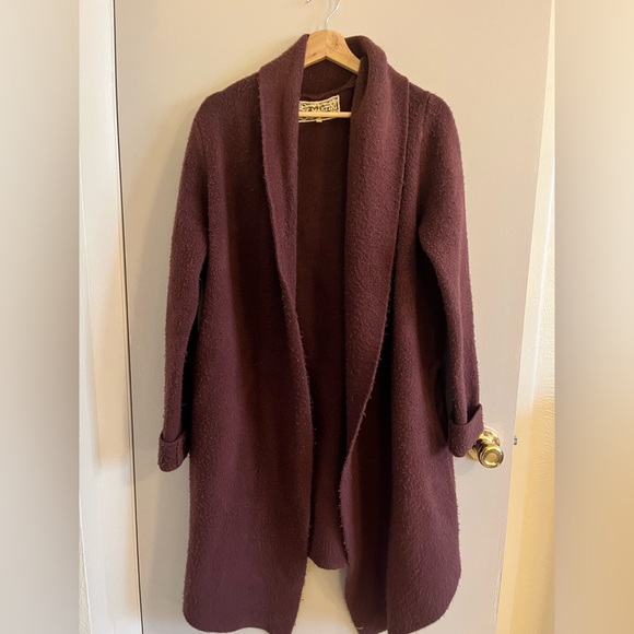 Pink Martini The Oversized Long Stockport Jacket Dark Purple fits LARGE (XXS) - Picture 4 of 9